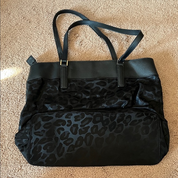 Michael Kors Black Animal Print Tote - Picture 3 of 7